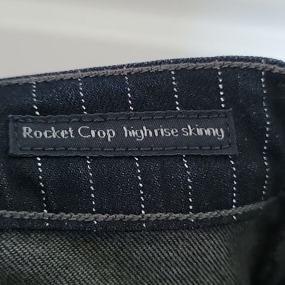 NWT Anthro Citizens of Humanity Rocket Crop Hi-Rise Skinny Jeans, Pinstripe, 29 - Picture 11 of 12